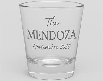 Personalized Shot Glass | Custom Tequila Glass with Name | Wedding Favors | Bachelor Party Gift | Mexican Fiesta | Custom Bar Gift by Moondr