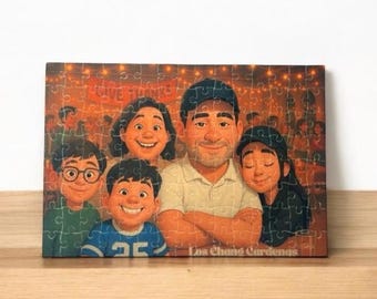 Spersonalizowana układanka w kształcie serca i prostokąta | Spersonalizowana układanka ze zdjęciem | Układanka dla dzieci | Prezent dla rodziny | Układanka sublimacyjna | Unikalna pamiątka