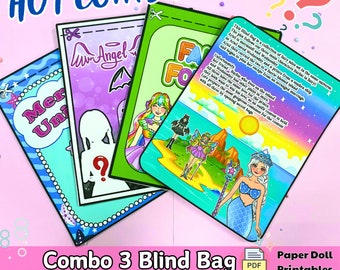 Hot Combo 3 Paper Blind Bags Printables, DIY crafts, Blind Bag, Activities for Toddlers, Activity Pages, Instant Download, Gift for kids