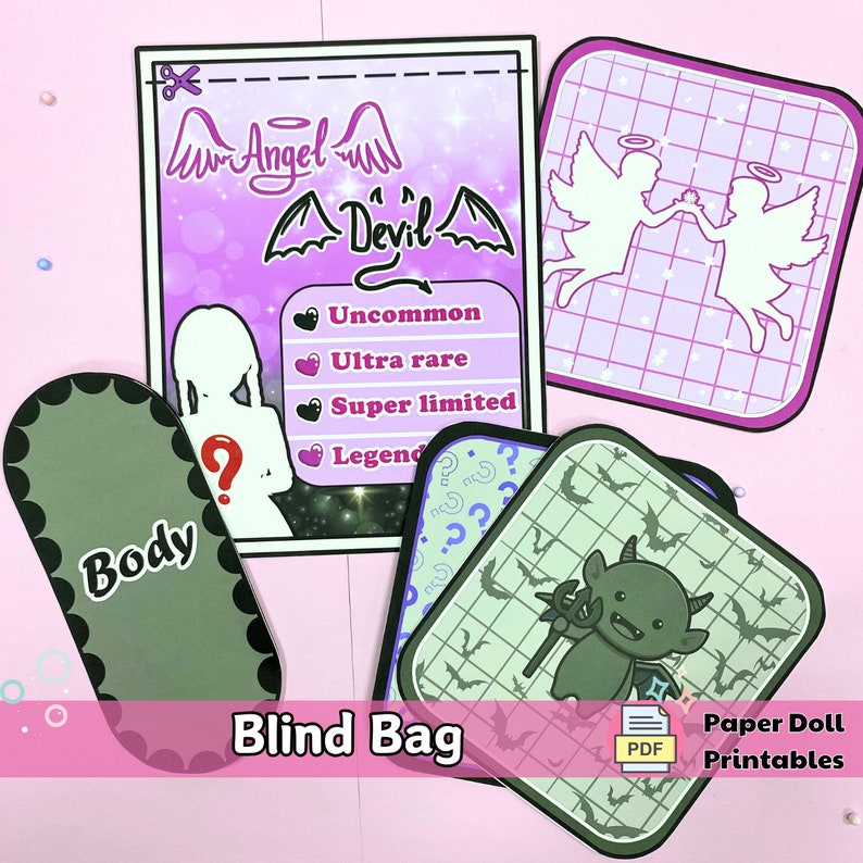 Hot Combo 3 Paper Blind Bags Printables DIY Crafts Blind Bag