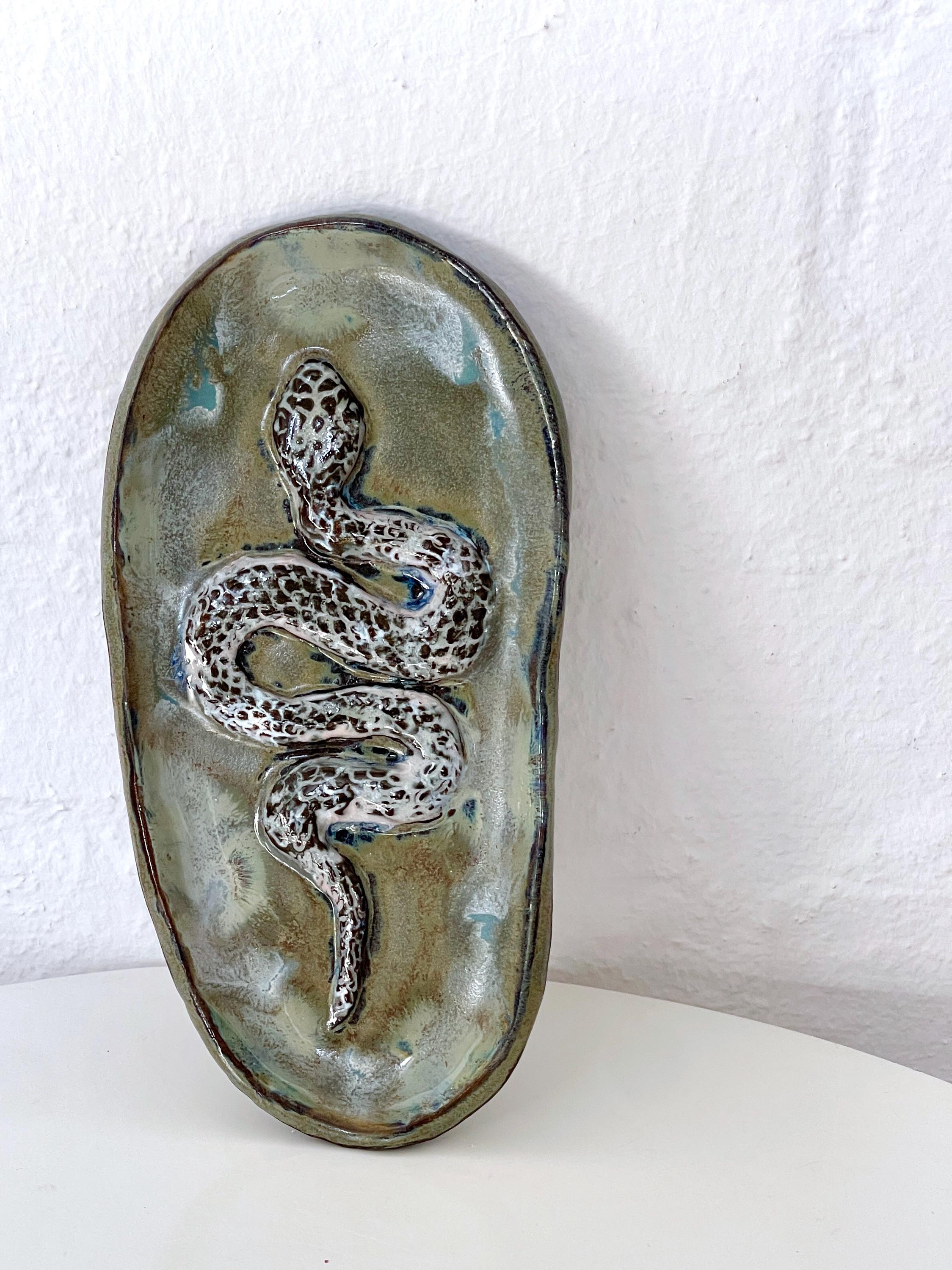 Ceramic snake plate - Etsy 日本