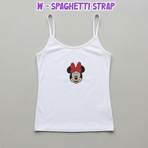 Embroidered Disney Minnie Mouse Shirt, Disney Vacation Tee, Custom Crop Tank Women, Girls Trip Shirt, Park Outfit Summer 2026 image 2