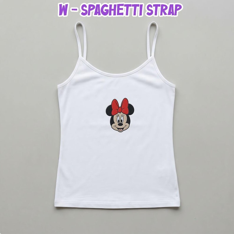 Embroidered Disney Minnie Mouse Shirt, Disney Vacation Tee, Custom Crop Tank Women, Girls Trip Shirt, Park Outfit Summer 2026 image 2