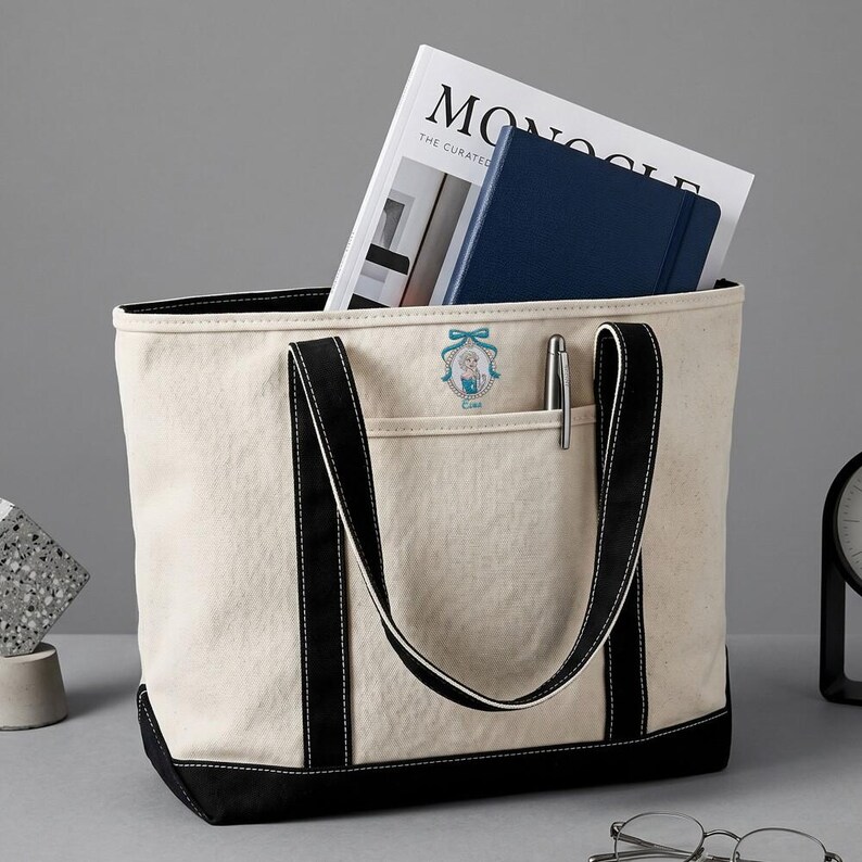 Borsa tote ricamata Coquette Disney Princess Elsa, borsa da principessa in tela, regalo da fiaba per ragazze, regalo per lei, regalo di compleanno immagine 4