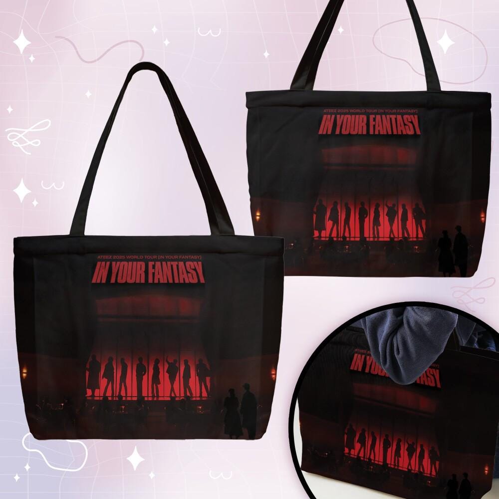 ATEEZ IN YOUR FANTASY トートバッグ&ポーチのセット World Tour in Your Fantasy 2025 Tote Bag, Concert Bag for