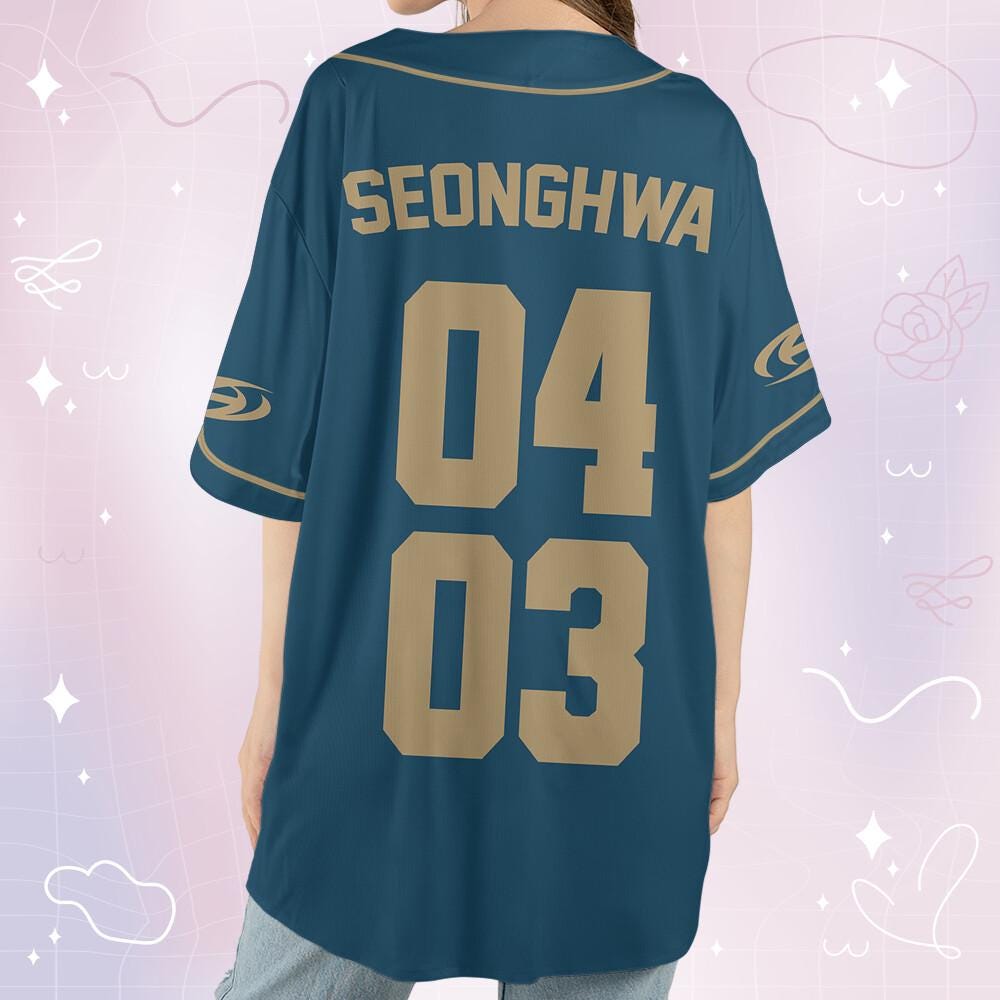 ateez ユニフォーム Custom Ateez Team Baseball Jersey, Ateez Sports Team