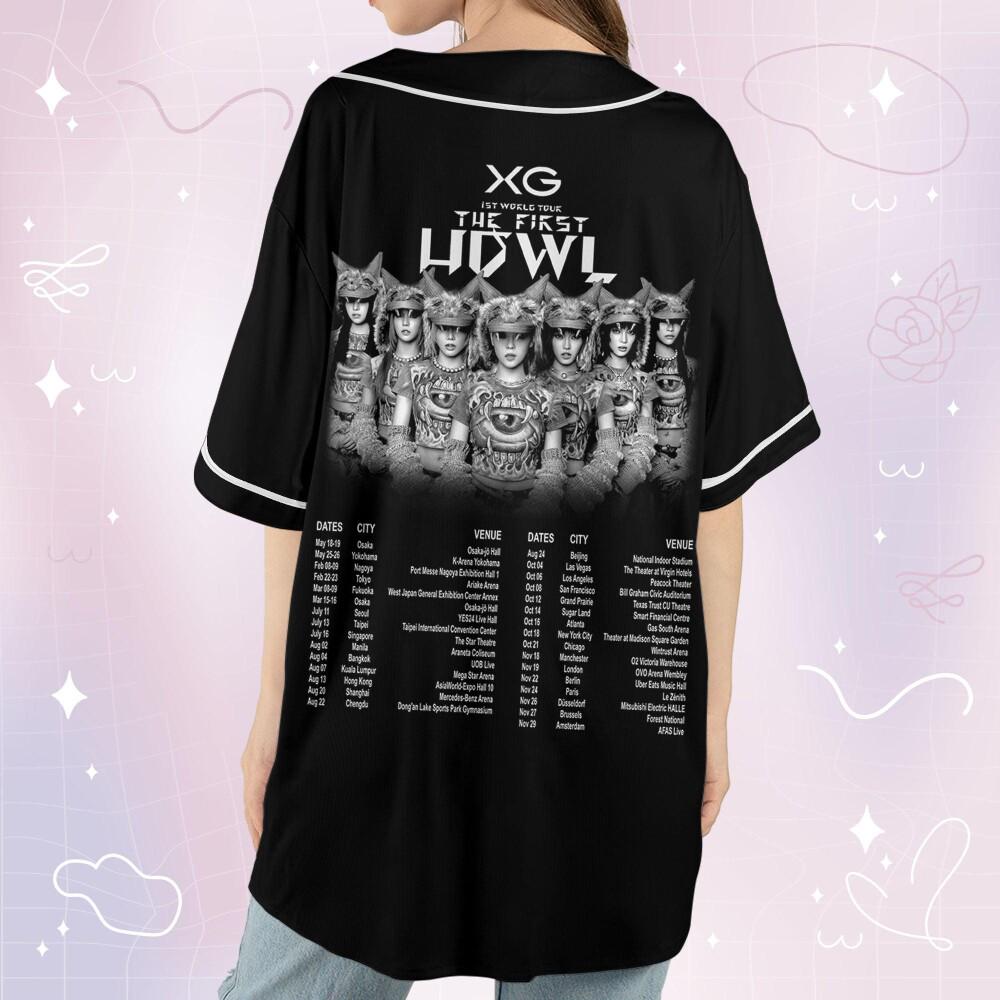 Custom XG the First Howl World Tour Baseball Jersey, XG Woke