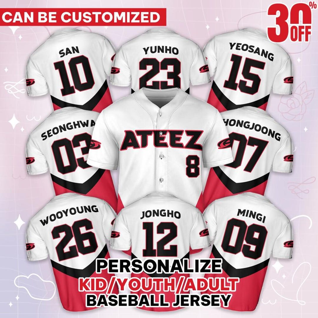 ATEEZ USTOUR限定 MD グッズ ベースボール ユニフォーム ソンファ ATEEZ USTOUR限定 MD グッズ ベースボール ユニフォーム ソンファ