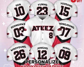 【未開封】ATEEZ SAN Baseballjersey トレカ付き 2024 Ateez World Tour Baseball Jersey