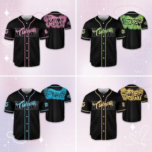 Benutzerdefiniert Dies ist für World Tour Baseball Jersey, Kpop Trending Jersey, Jersey für erwachsenes Kind, Twice Merch, Geschenk für Fans Bild 3