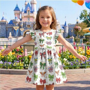 Vestido con volantes de cinta de héroe de cómic, traje coqueto de Los Vengadores de Marvel, disfraz de lazo de Loki del Capitán América, regalo de Disneybound para chicas geek imagen 3