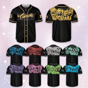 Benutzerdefiniert Dies ist für World Tour Baseball Jersey, Kpop Trending Jersey, Jersey für erwachsenes Kind, Twice Merch, Geschenk für Fans Bild 1