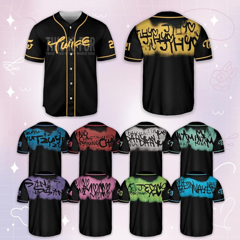 WAVESTEEᵀᴹ Pastel Color Twice This Is For 2 World Tour Mixed Mesh Jersey