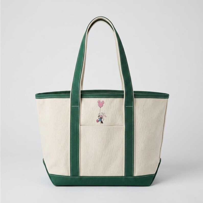 Embroidered Disney Minnie Mouse Signature Tote Bag, Embroidered Disney Tote Bag Custom, Mickey Minnie Canvas Bag, Disney Vacation Bag 2026 image 8