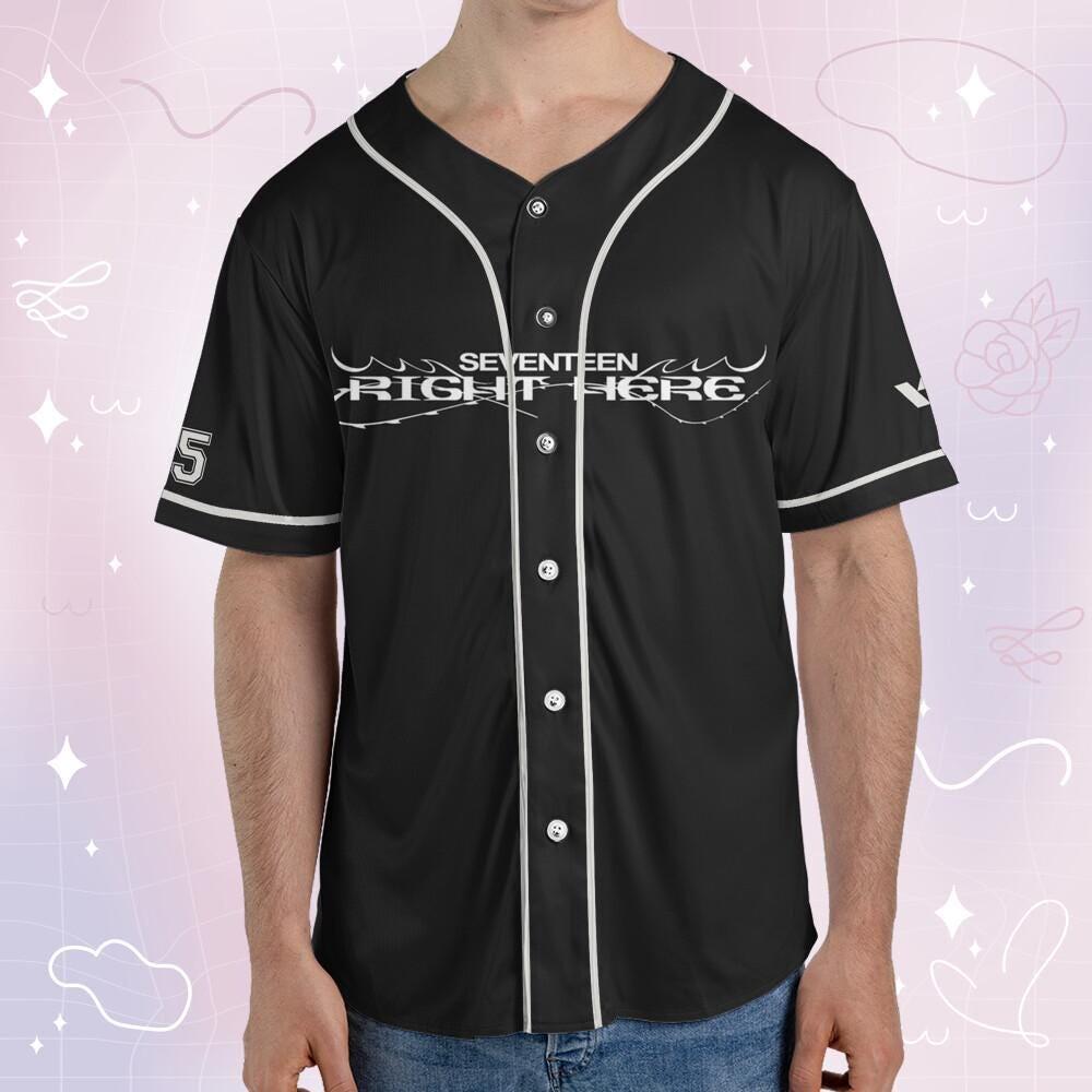 Custom Svt 17 Right Here Number Members Baseball Jersey, Svt Tour