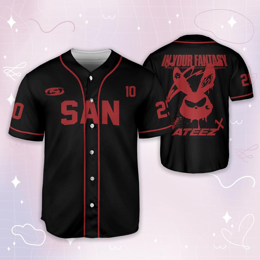 Custom World Tour Fantasy Ateez 2025 Kpop Baseball Jersey