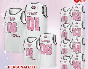 Custom IVE Members Kpop Basketball Jersey, ,Kpop Merch, Kpop Stuff, Ive Jersey, Best Gift Ever, Kpop Trending MV Jersey, Ive merch