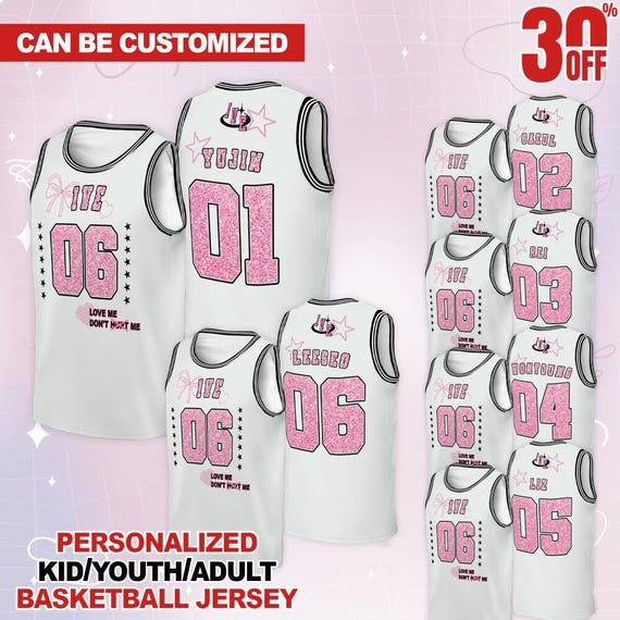 IVE イソ バスケユニホーム tシャツ Custom IVE Members Kpop Basketball Jersey, ,kpop Merch, Kpop