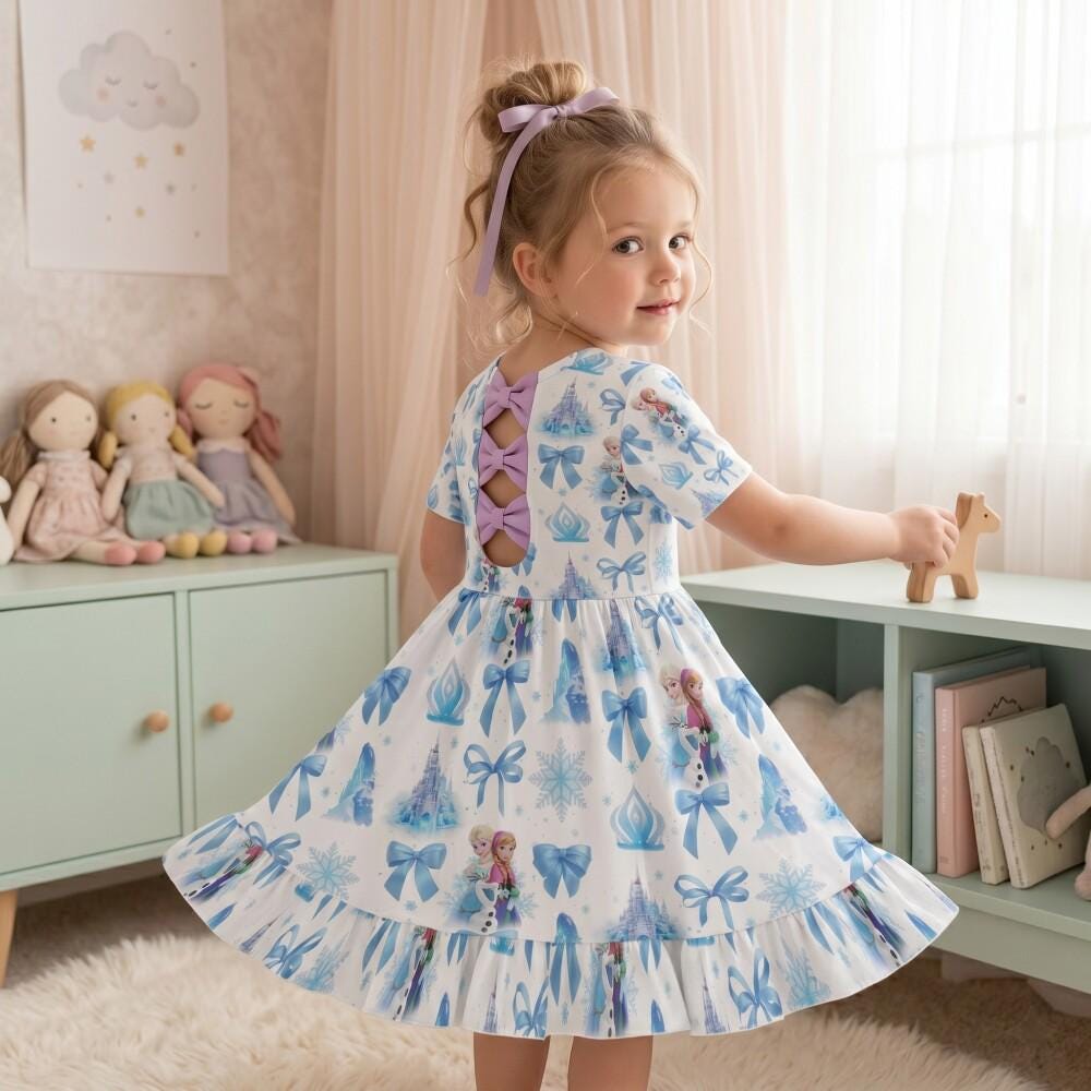 princess polly baby blue dress Mud Pie Pink Ice Cream Tutu Dress Large (4-5T) main image 0
