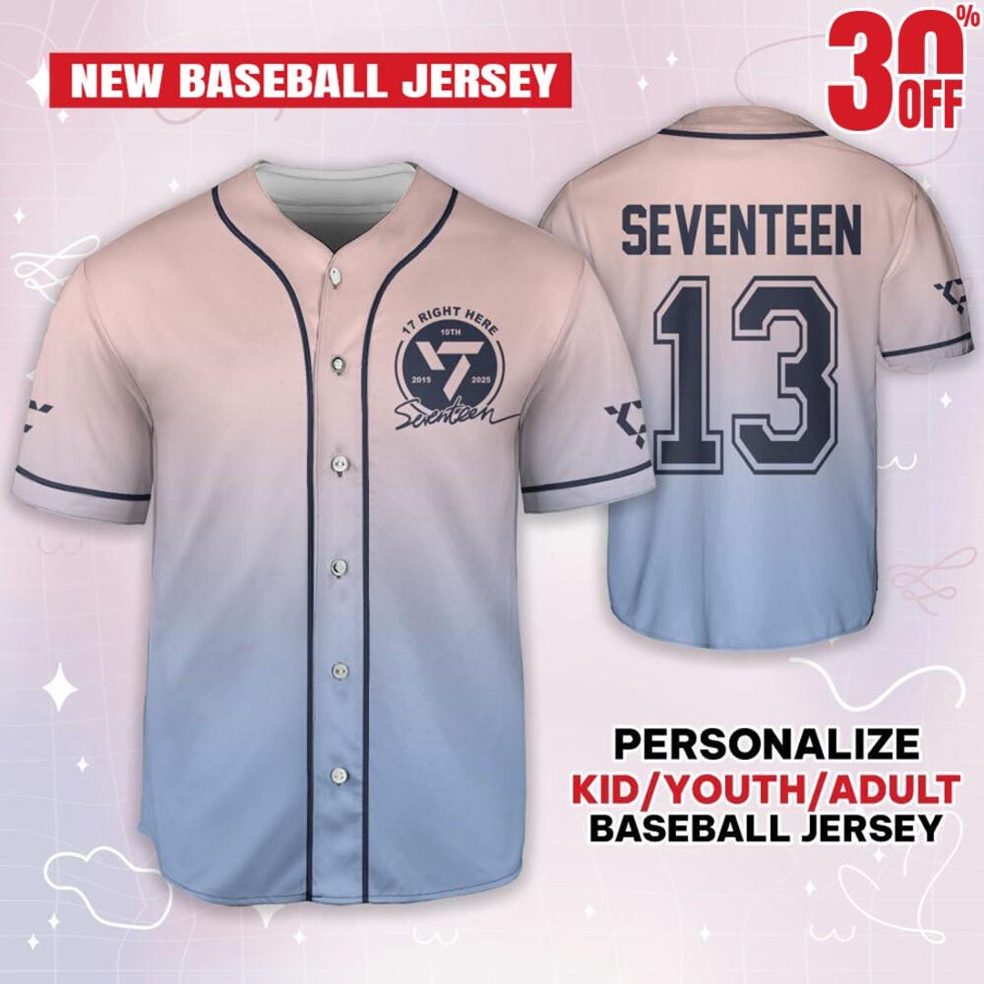 Custom Svt Right Here 10th Anniversary Debut Kpop Baseball
