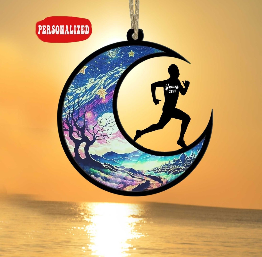 Personalized Running Ornament, Customize Suncatcher, Perfect Suncatcher