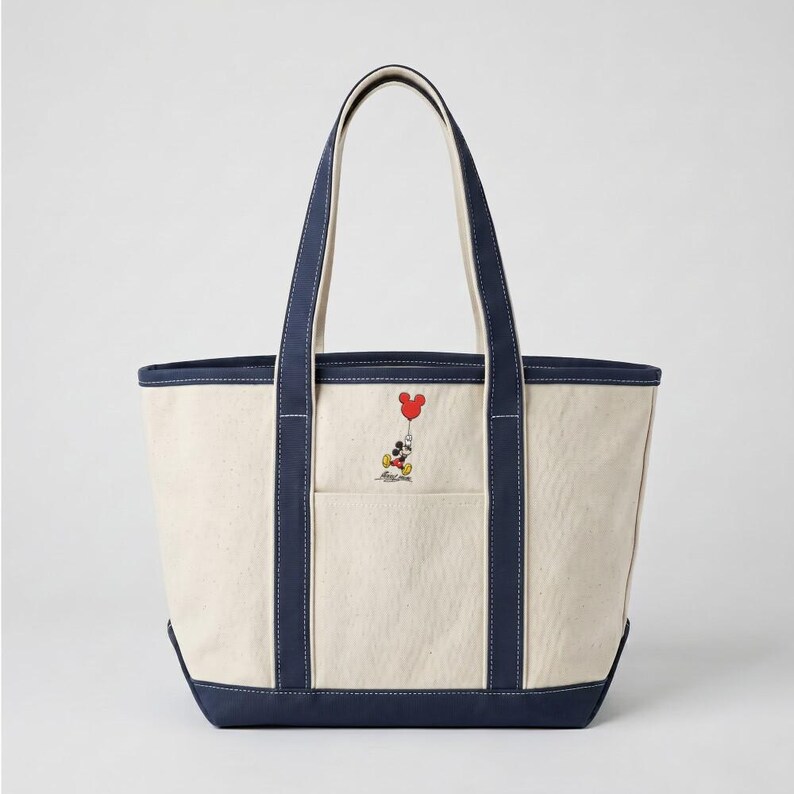 Embroidered Disney Mickey Mouse Signature Tote Bag, Embroidered Disney Tote Bag Custom, Mickey Minnie Canvas Bag, Disney Vacation Bag 2026 image 9