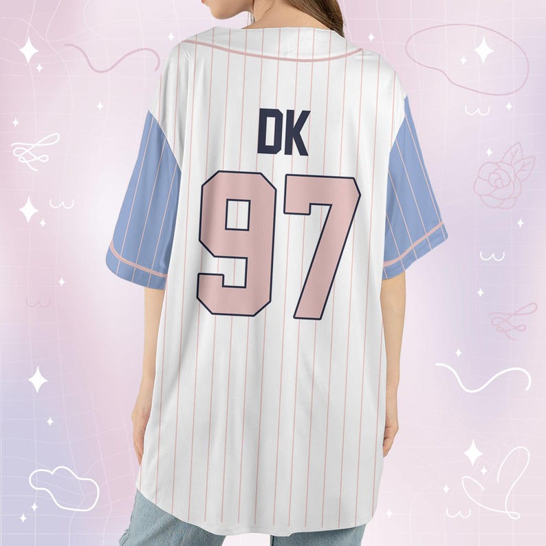 DK Seventeen Baseball Jersey, Seventeen Rose Quartz and Serenity Themed