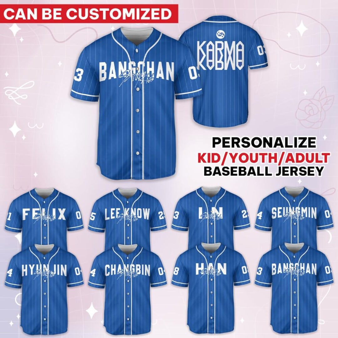 Custom Skz Album KARMA Kpop Baseball Jersey, SKZOO Characters