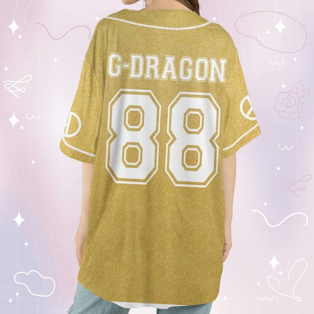 G-dragon Yellow Baseball Jersey, Fanmade Merch, Fan Merch, Concert