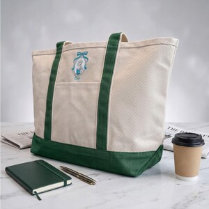 Borsa tote ricamata Coquette Disney Princess Elsa, borsa da principessa in tela, regalo da fiaba per ragazze, regalo per lei, regalo di compleanno immagine 3