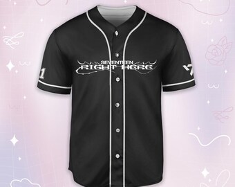 Custom Svt 17 Right Here Number Members Baseball Jersey, Svt Tour
