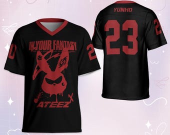 Custom Ateez 2025 World Tour in Fantasy Kpop Football Jersey