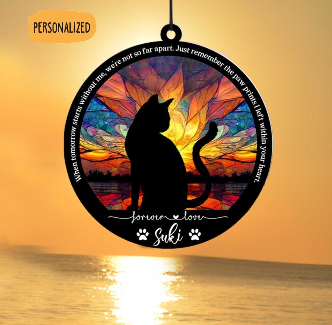 Personalized Cat Memorial Suncatchercat Memorialpet Lost Gift
