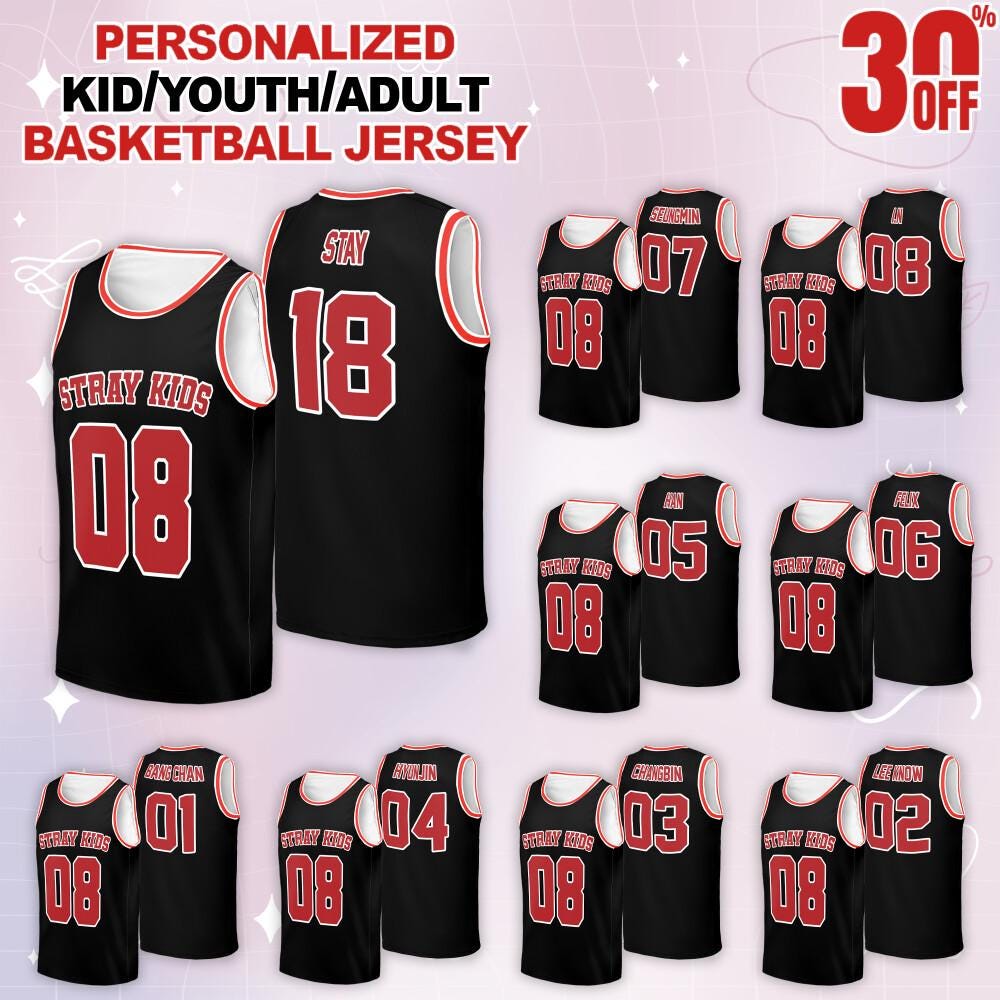 Custom Skz Members Stay Kpop Basketball Jersey, SKZ Merch