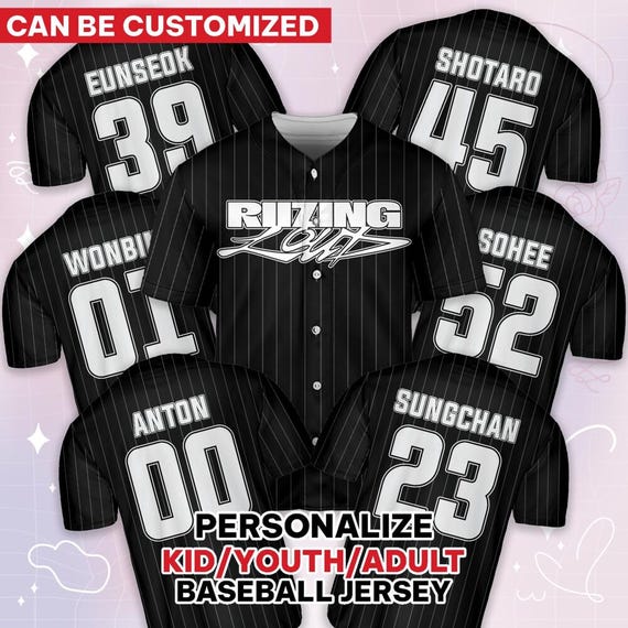 Camiseta de béisbol personalizada del concierto Riizing Loud 2025