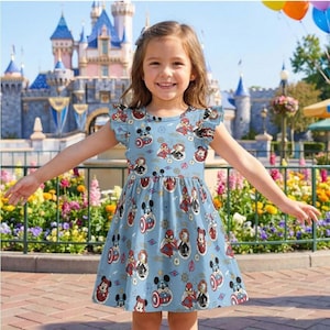 Blue Comic Hero Ruffle Dress, Marvel Avengers Day at Sea Outfit, Spider-Man Captain America Costume, Disney Cruise Trip Toddler image 3