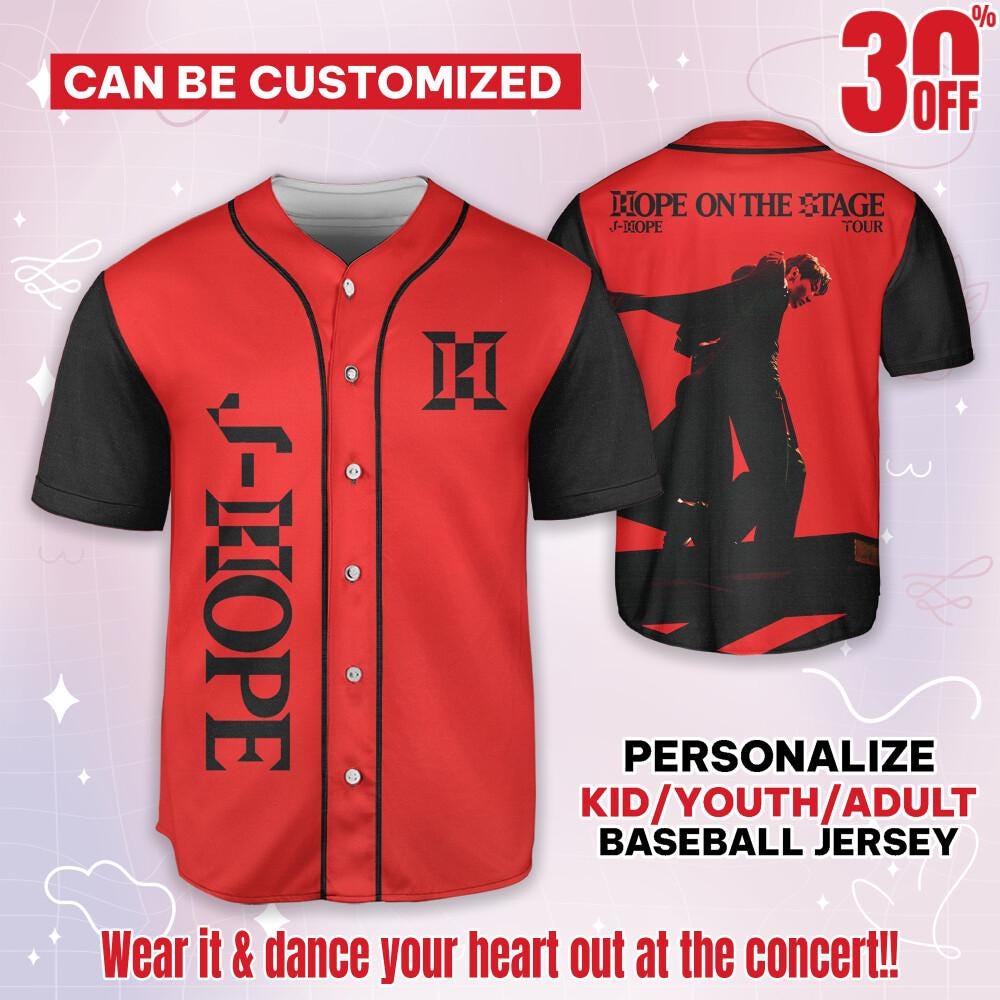 Custom Hope On The Stage Tour 2025 Baseball Jersey Kpop,  Kpop Trending Jersey, Gift For Kpop Army