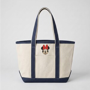 Embroidered Disney Minnie Mouse Tote Bag, Custom Embroidered Canvas Tote Bag, Theme Park Tote, Gift for Her, Cute Embroidery Bag image 9