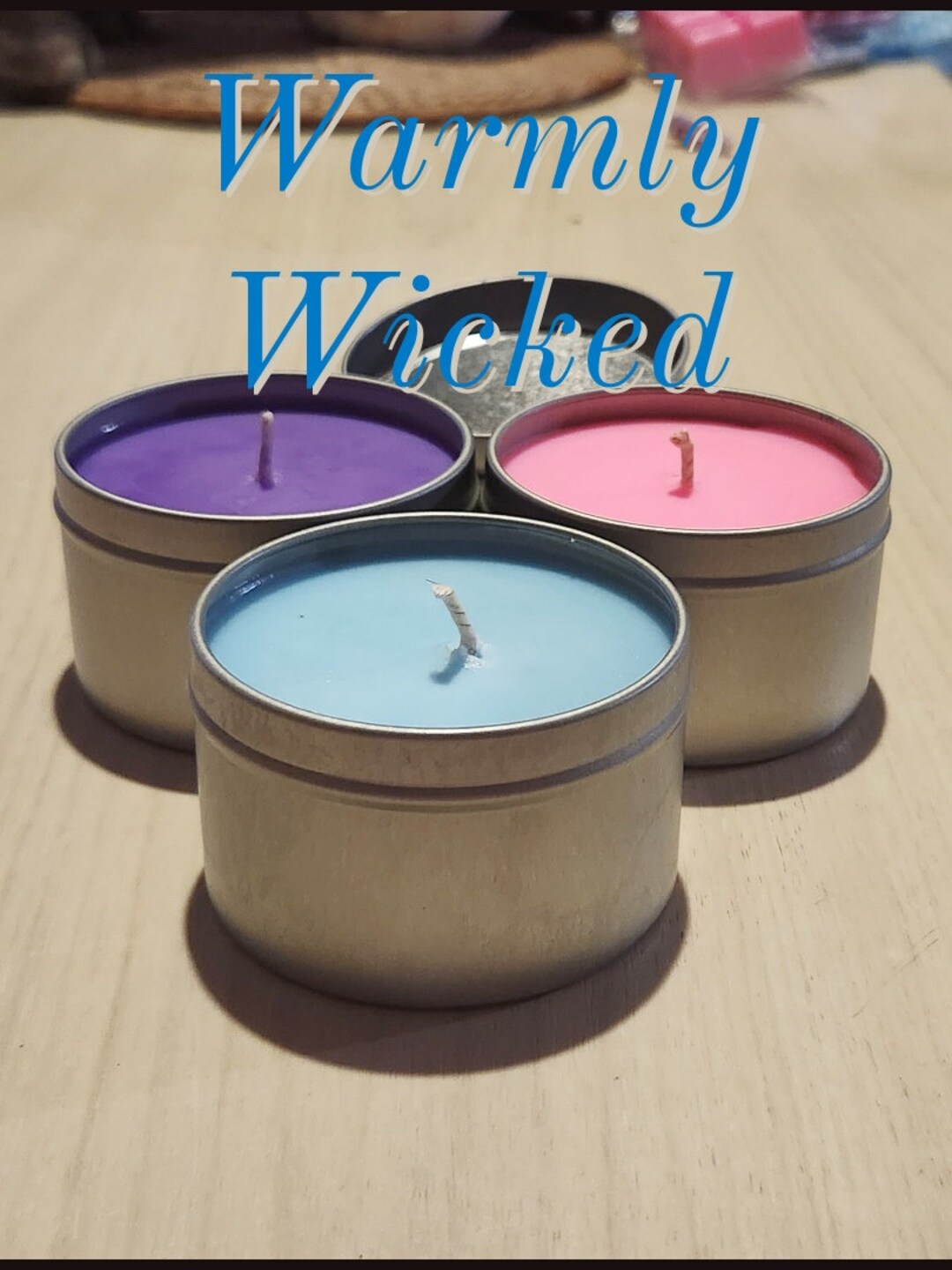 Scented Candles in Tin Scented Candles Candle in Tin Etsy