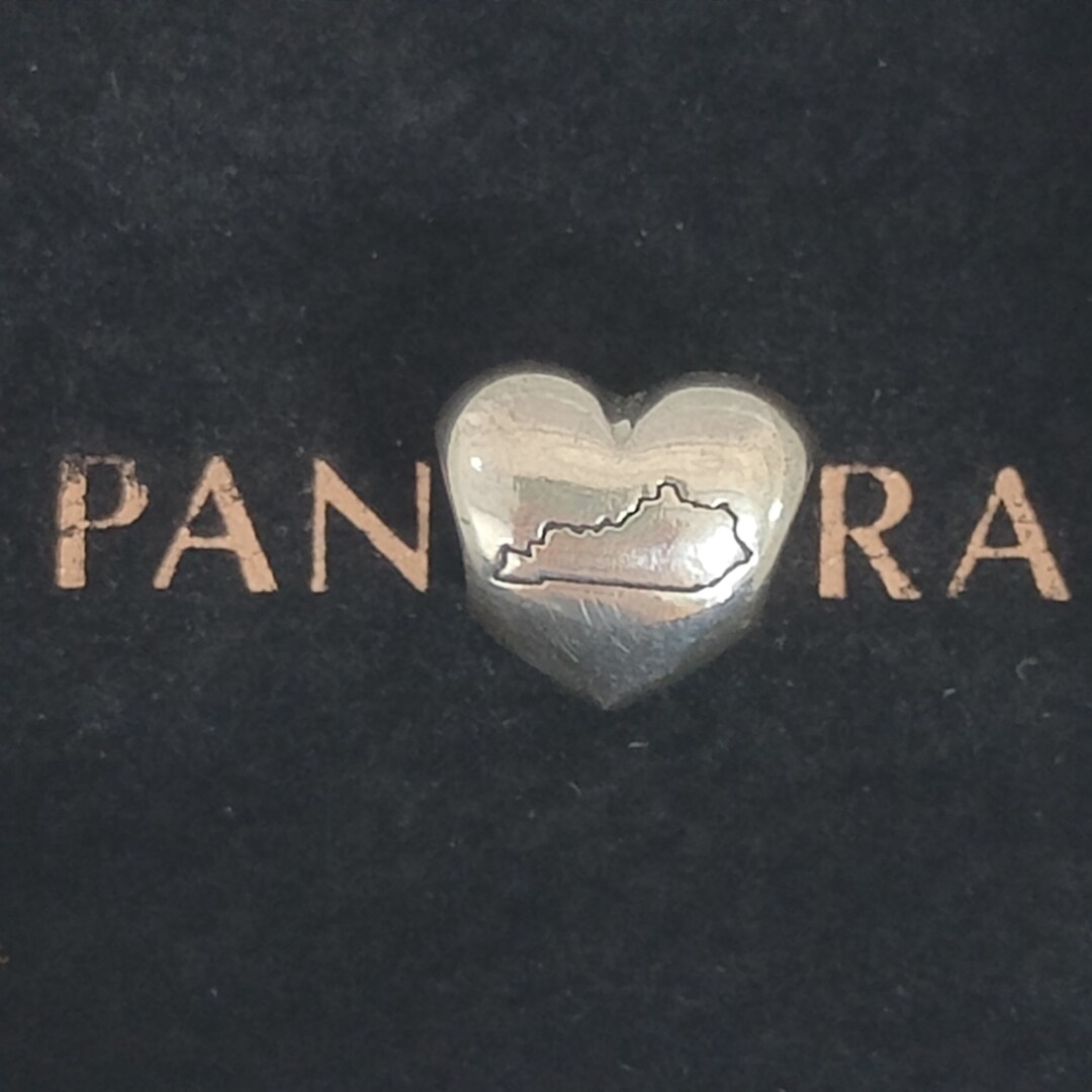 Pandora Y'ALL Kentucky Map Charm Heart Pendants / Etsy