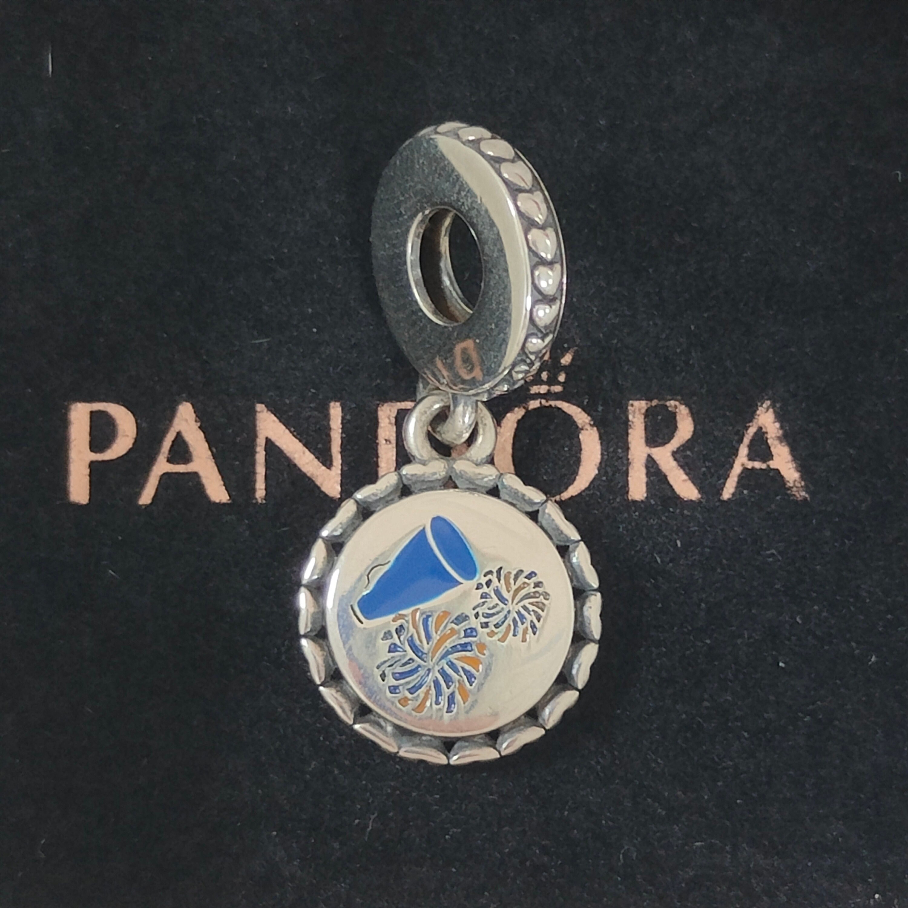 Pandora Cheerleader Engraved Dangle Sports Charm S925 Silver