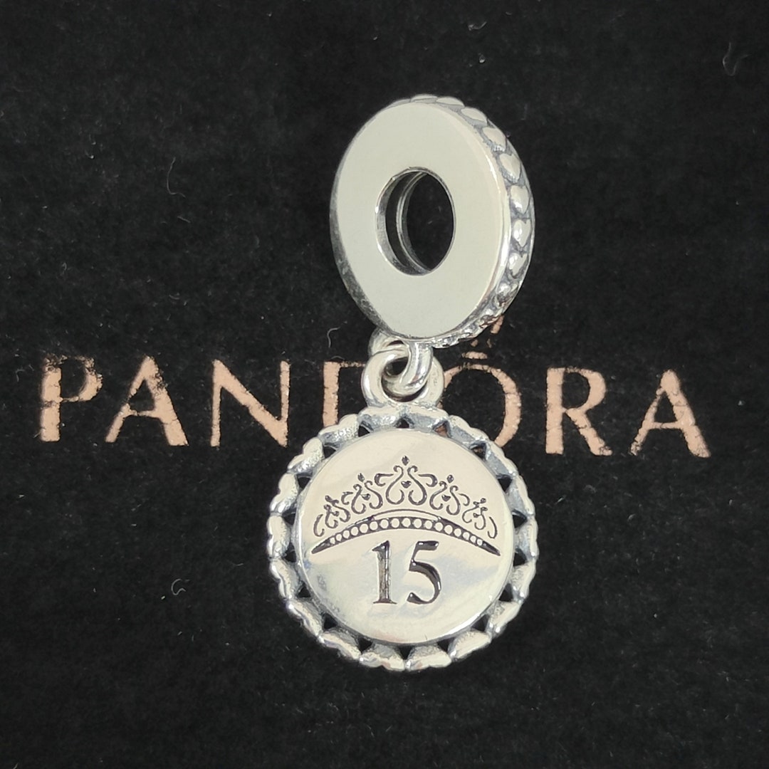 Pandora Sweet 15 Quinceanera Crown Dangle Charm Pendant S925 ALE