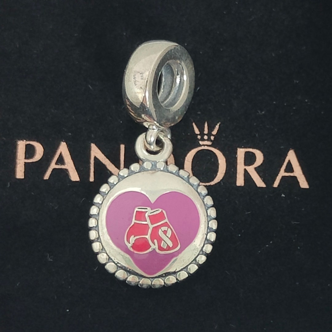 Pandora Fight Breast Cancer Boxing Glove Dangle Charm Pendant Etsy