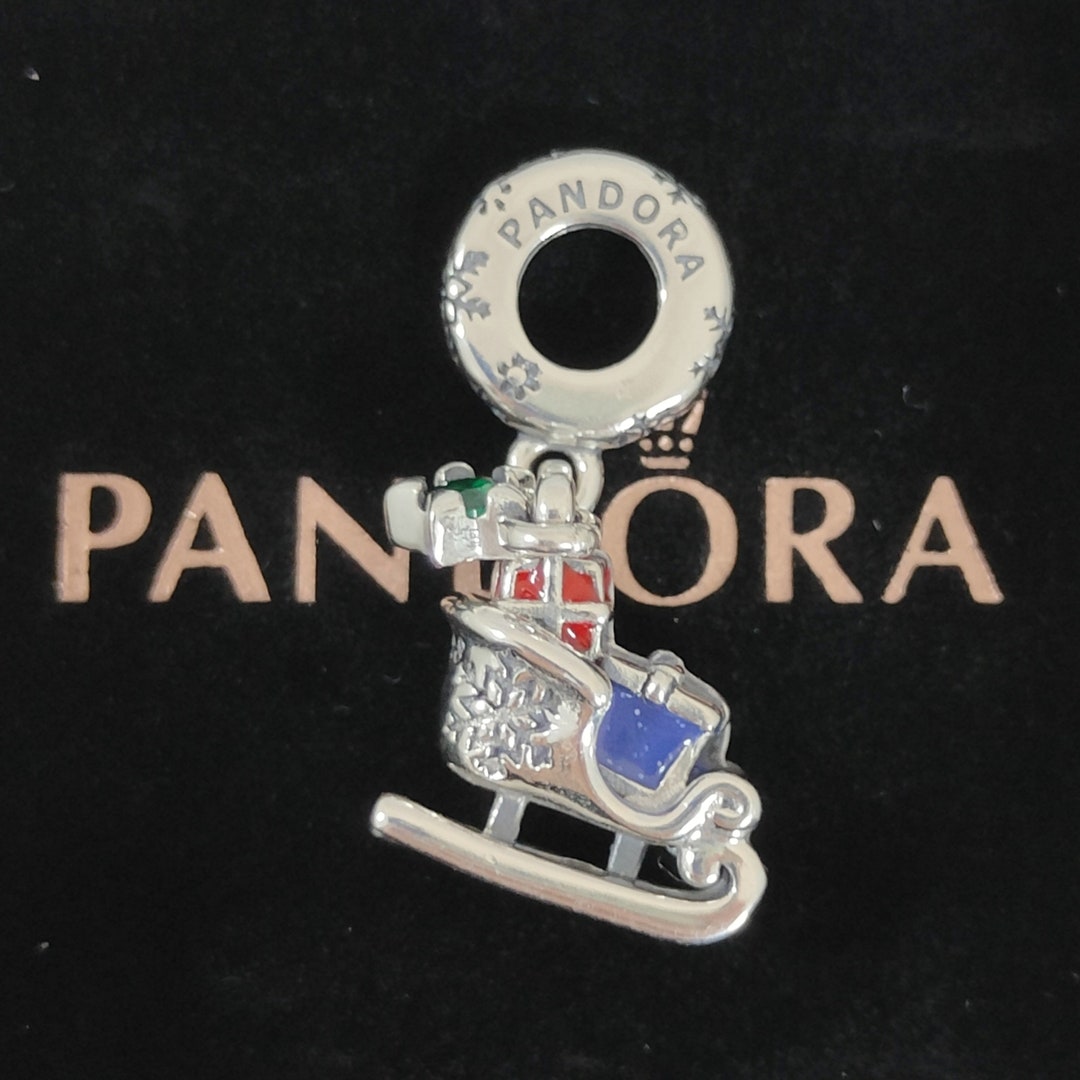 Pandora Christmas Sleigh 2023 Dangle Charm Pendant, S925 ALE / Bracelet