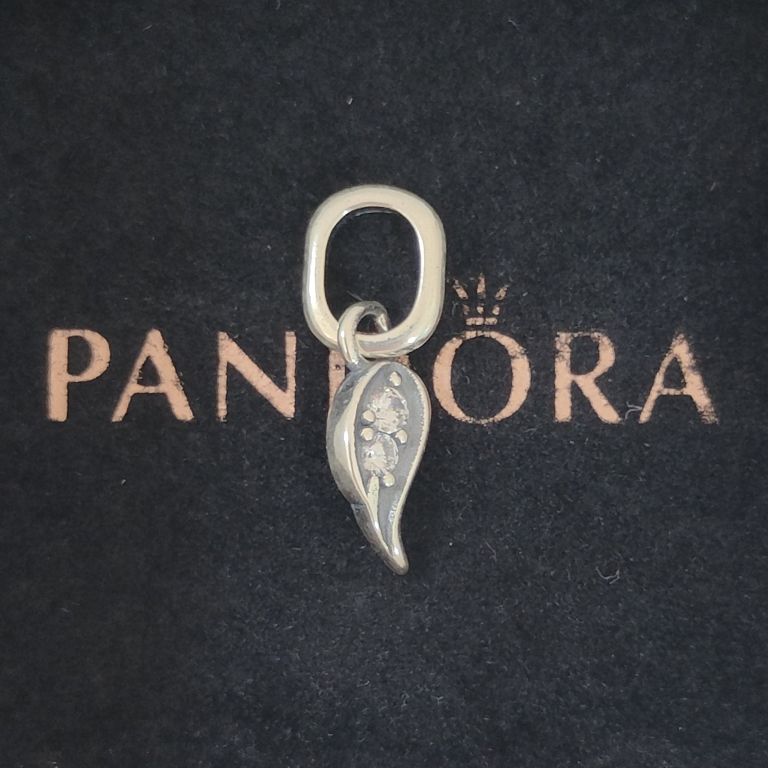 Pandora ME Sparkling Angel Wing Mini Dangle Charm Pendant S925