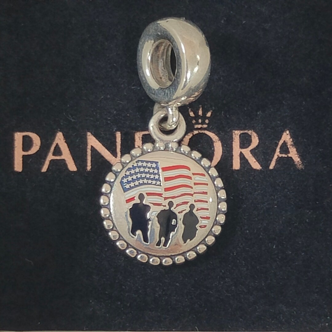 Pandora U.S. Army's Exclusive Dangle Charm Pendant, S925 ALE, Bracelet