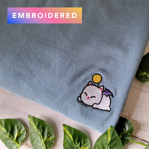 Relaxed Moogle Shirt | Embroidered Unisex Tee | Final Fantasy Shirt