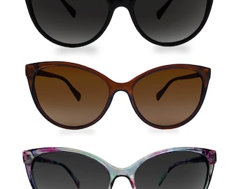 Polarized Sunglasses For Women, Fashionable Shades, Anti-Reflective, Impact Resistant UVA & UVB Protection Trendy Cat Eye Style