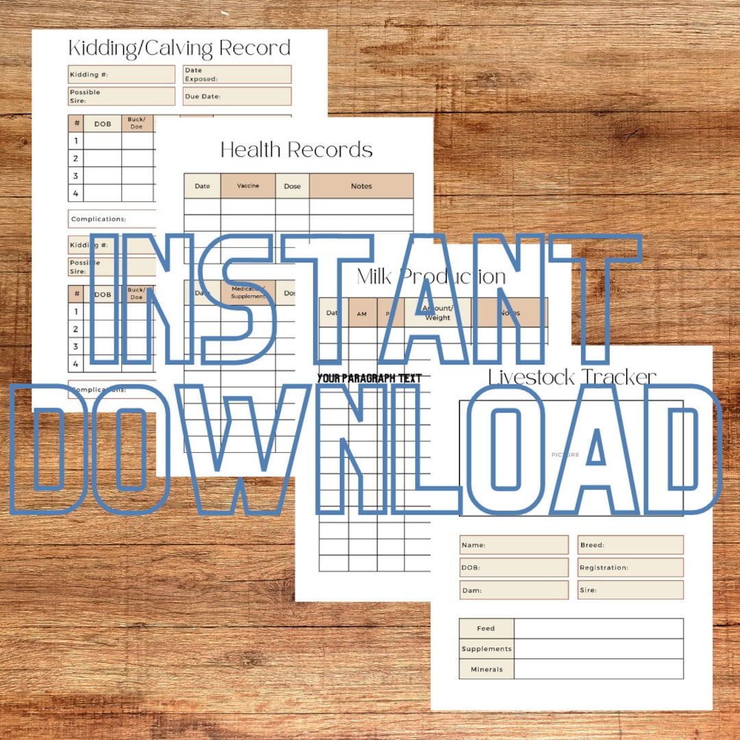 Livestock Record Keeping PDF Organize Your Farm With Essential Animal