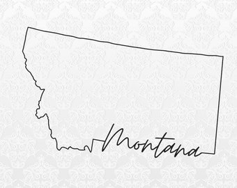 Archivos digitales del estado de Montana / PNG, SVG, JPEG / Compatibles con Cricut y Silhouette / Camisetas, tazas y bolsas